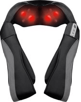 LifeGoods Shiatsu Massagekussen - Elektrisch Apparaat - Nek en Schouder - Warmtefunctie met Infrarood - Zwart